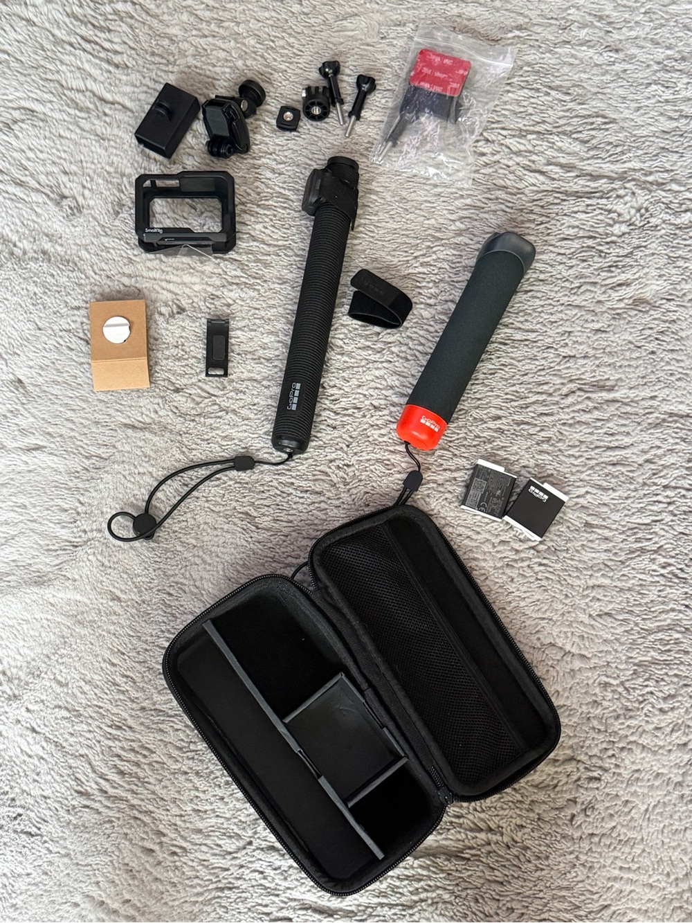 GoPro Extension Stick & Black and Red Floating Handle Accessory Kit